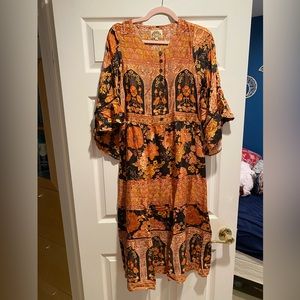 Nine lives bazaar black and orange dress